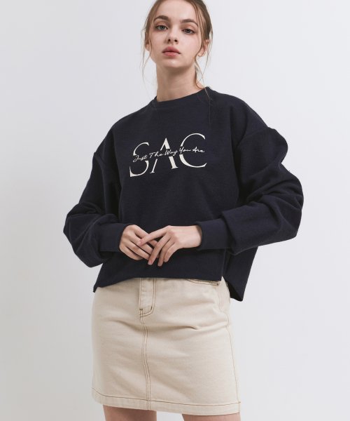 SAC 로고 네츄럴 베이직 데님 스커트 4W223Z101