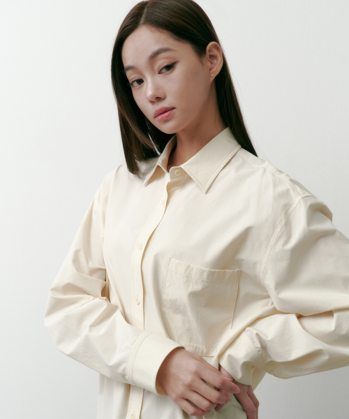 SAC 로고 포켓 셔츠 크림 4W2237302