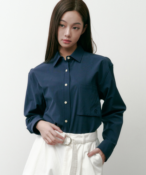SAC 로고 포켓 셔츠 블루 4W2237302