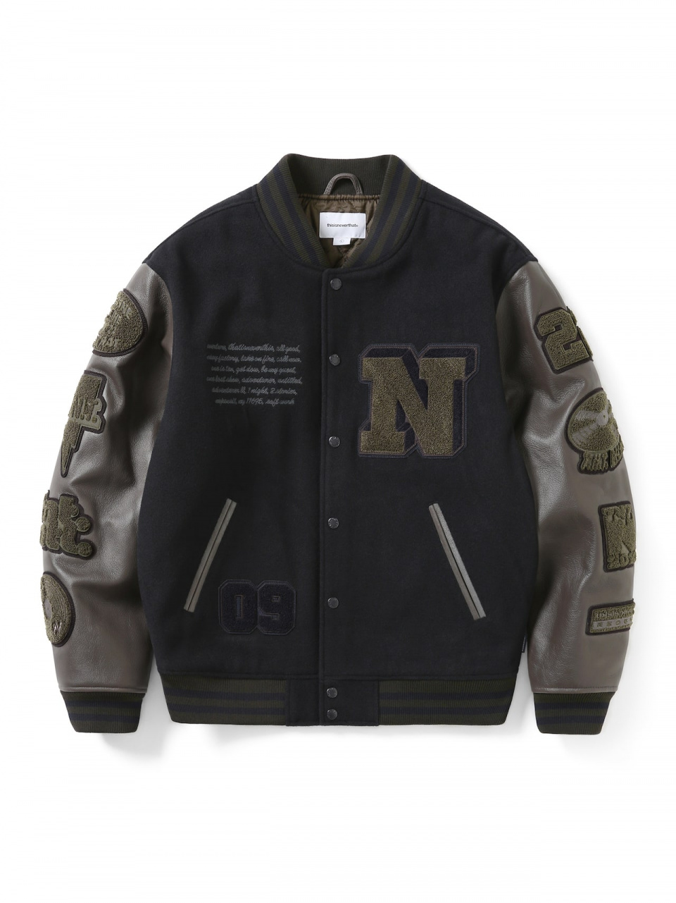 ジャケット・アウター thisisneverthat Records Varsity Jacket Thisisneverthat Records Varsity Jacket - Size XL - Navy
