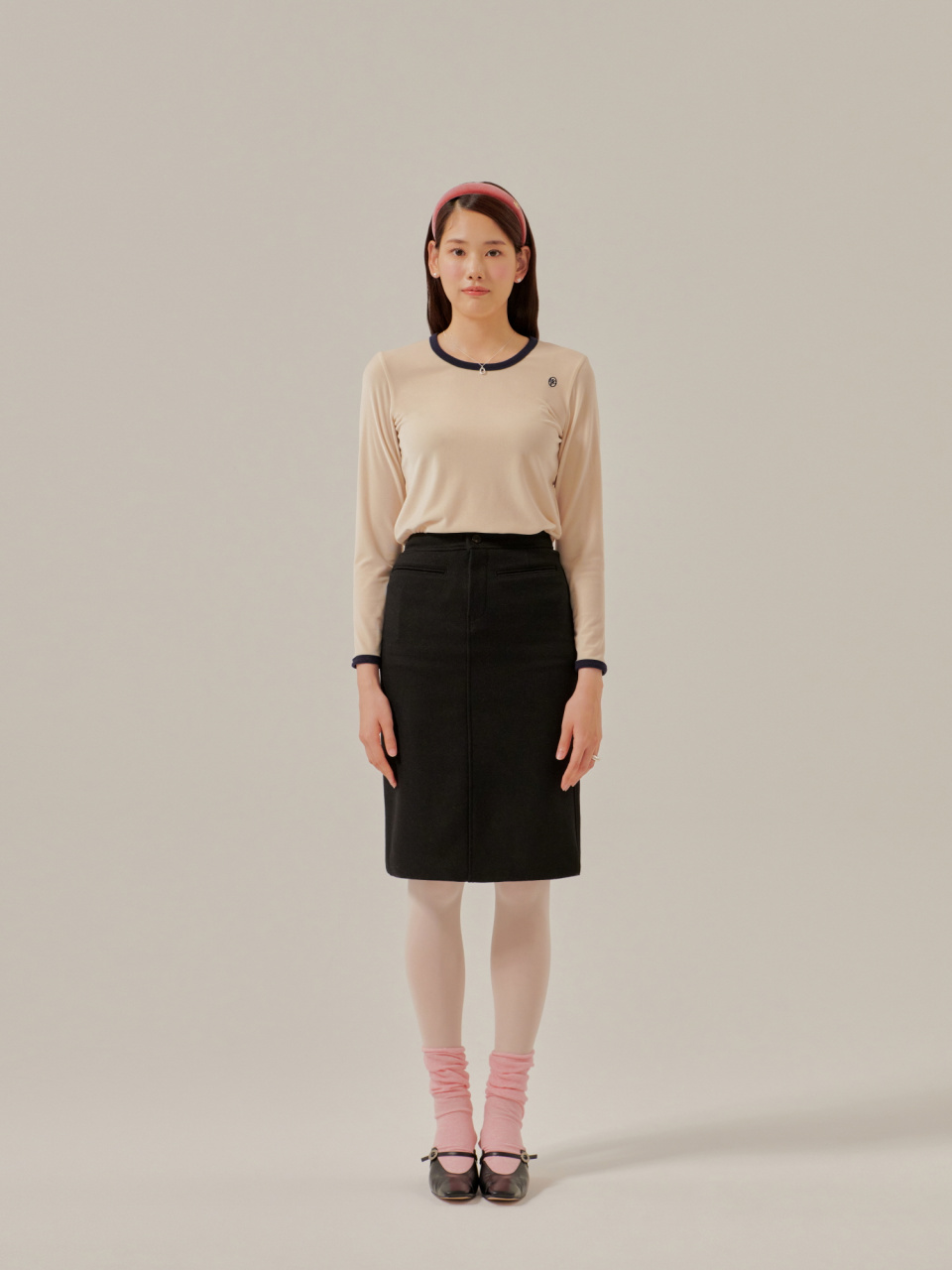 W VELOUR RINGER LONG SLEEVE 