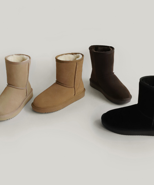 Zenly Natural Leather Fur Lining Sheepskin Boots (3cm)