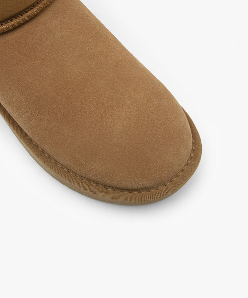 Zenly Natural Leather Fur Lining Sheepskin Boots (3cm)