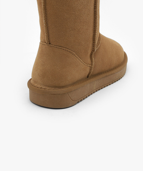 Zenly Natural Leather Fur Lining Sheepskin Boots (3cm)