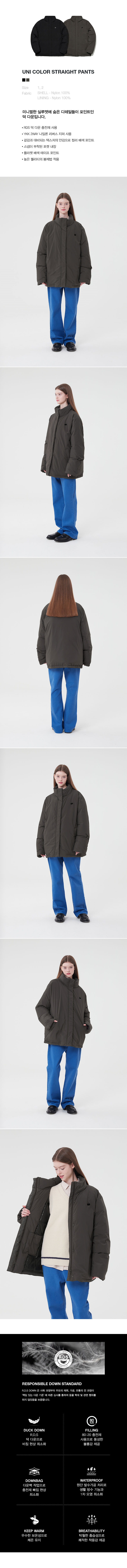 MUSINSA | KIRSH Uni Small Cherry Down puffer jacket [Cocoa]