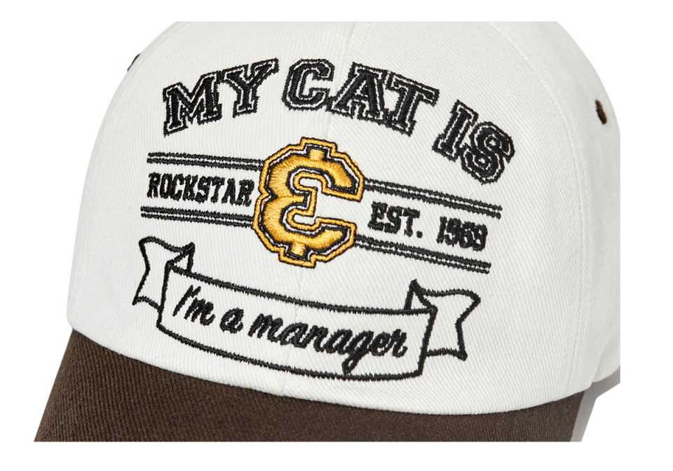 帽子 JOEGUSH My cat is Rockstar Baseball cap JOEGUSH ] My cat is Rockstar Baseball cap (Charcoal) 正規品