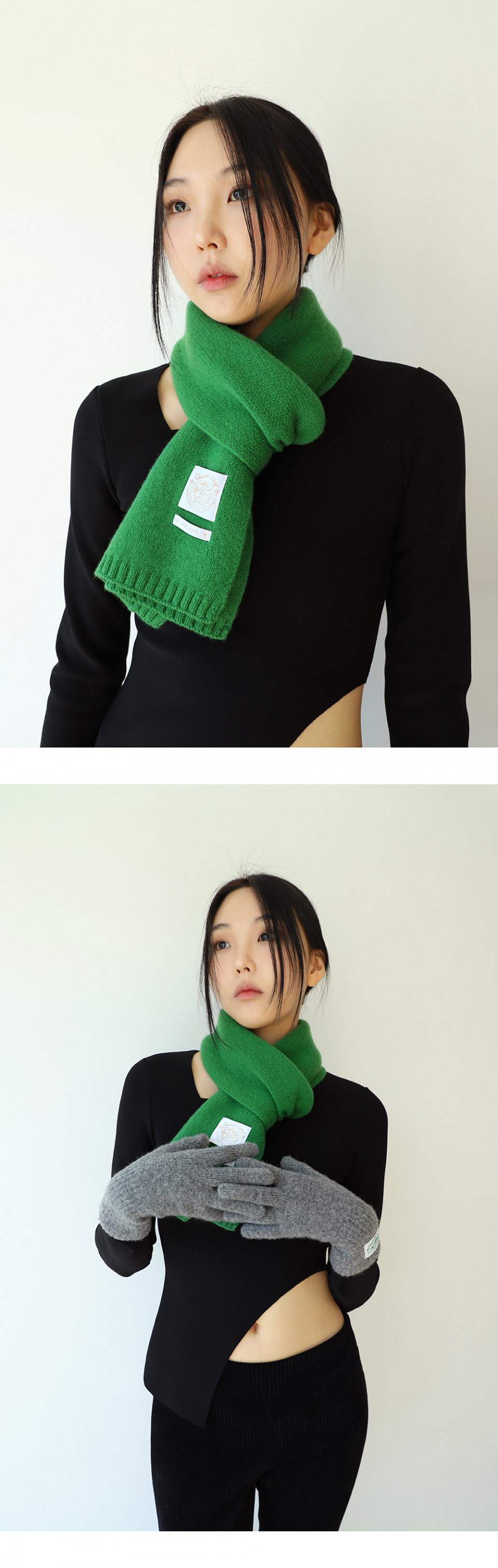 고코리(GOCORI) GARDEN CITY WOOL MUFFLER - GREEN 머플러 목도리 울머플러