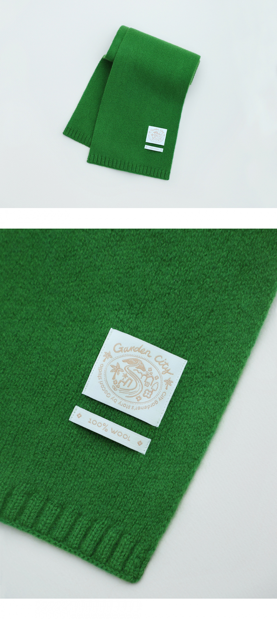 고코리(GOCORI) GARDEN CITY WOOL MUFFLER - GREEN 머플러 목도리 울머플러