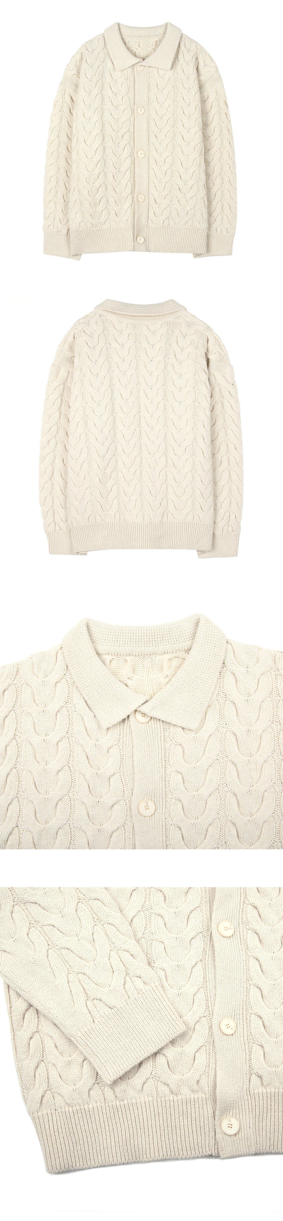 カーディガン VOIEBIT V176 Wave Wool Knit Cardigan Cream V176 MUSINSA | VOIEBIT V176 Wave Wool Knit Cardigan (Cream)