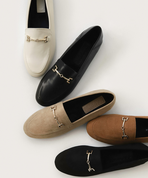 Seukeoning Fur-Lined Gold-Trim Loafer (1cm)
