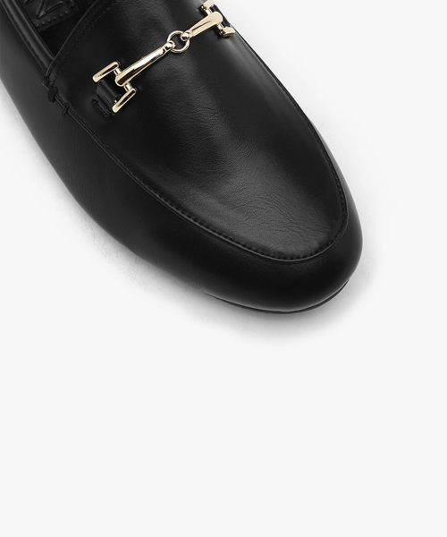 Seukeoning Fur-Lined Gold-Trim Loafer (1cm)