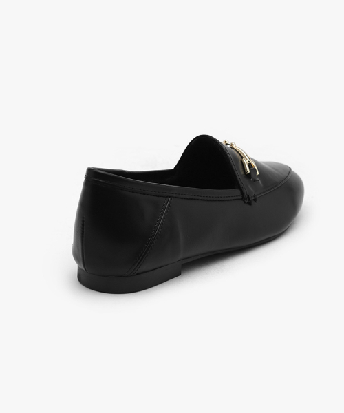 Seukeoning Fur-Lined Gold-Trim Loafer (1cm)