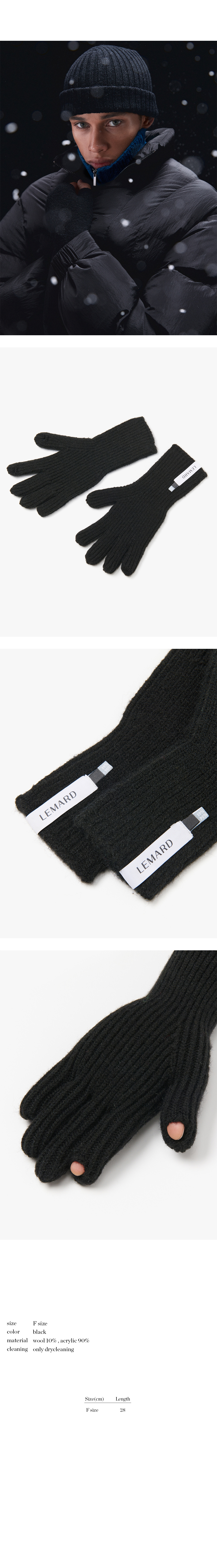 [LEMARD] ユニセックス☆Fingerhole Knit Wool Gloves全3色 LEMARD] ユニセックス☆Fingerhole Knit Wool Gloves全3色 ZETEX