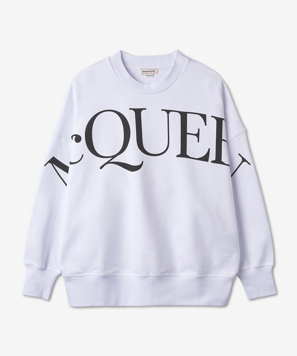 MUSINSA | ALEXANDER McQUEEN Logo Print Sweatshirt - White