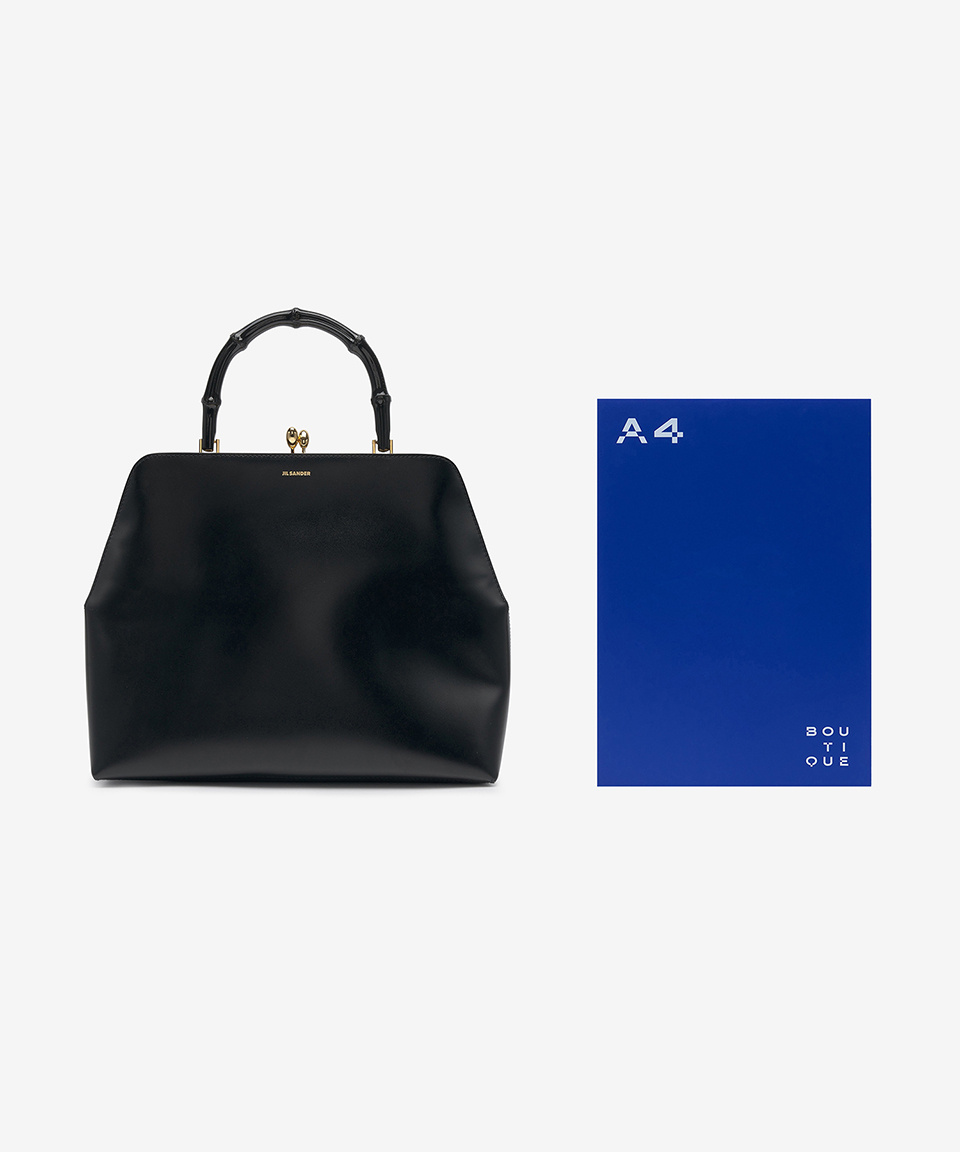 MUSINSA | JIL SANDER Medium Height Frame Square Bamboo Tote