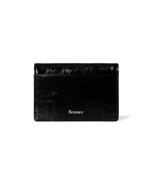CRINKLE TRIANGLE ACCORDION POCKET - BLACK