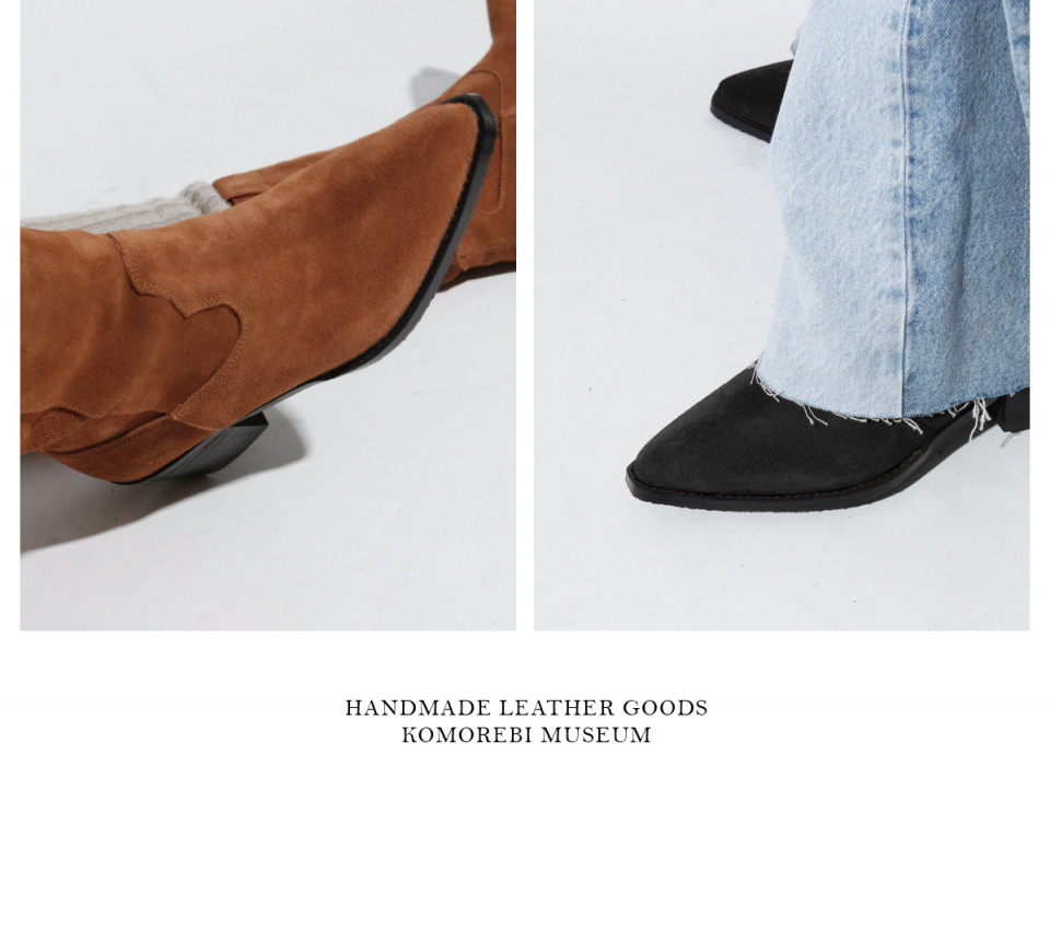 ◆KOMOREBI MUSEUM◆ KM012M cow leather western suede middle MUSINSA | KOMOREBI MUSEUM KM012M Cow Leather Western Suede
