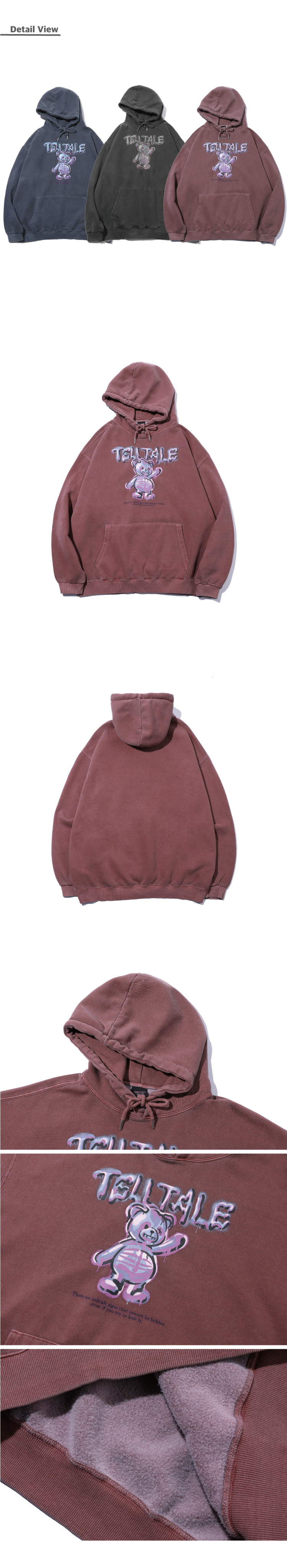 MUSINSA | CPGN STUDIO [Napping] Telltale Bear Pigment Hoodie