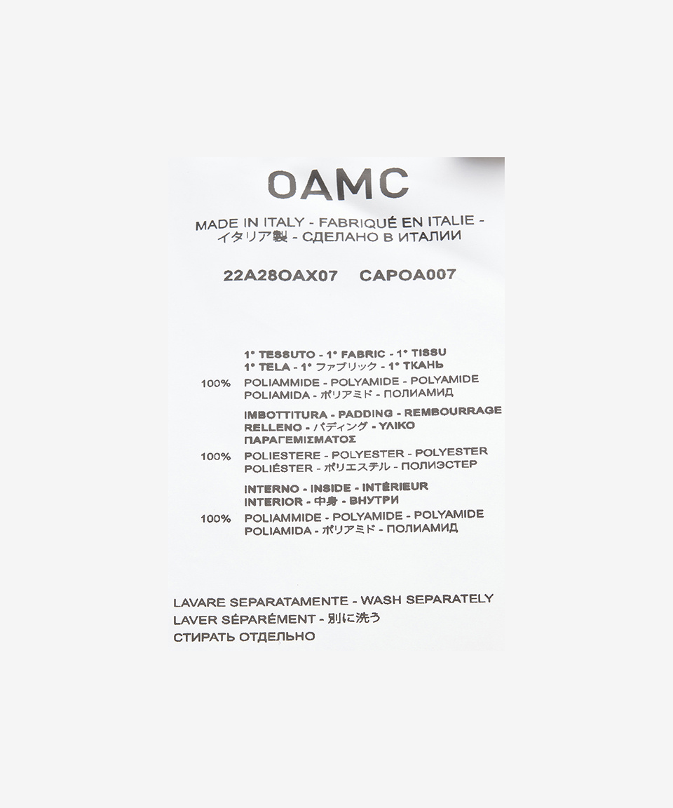 오에이엠씨(OAMC) 리 워크 라이너 롱 재킷 - 씨 그린 / 22A28OAX07345 - 사이즈 & 후기 | 무신사 오에이엠씨(OAMC)  리 워크 라이너 롱... 