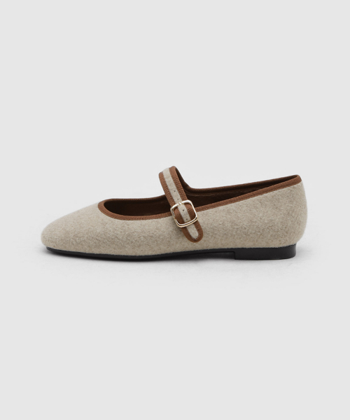 Celloni Fur-Lined Mary Jane Flats (1cm)