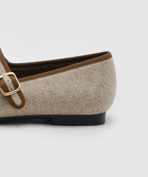 Celloni Fur-Lined Mary Jane Flats (1cm)