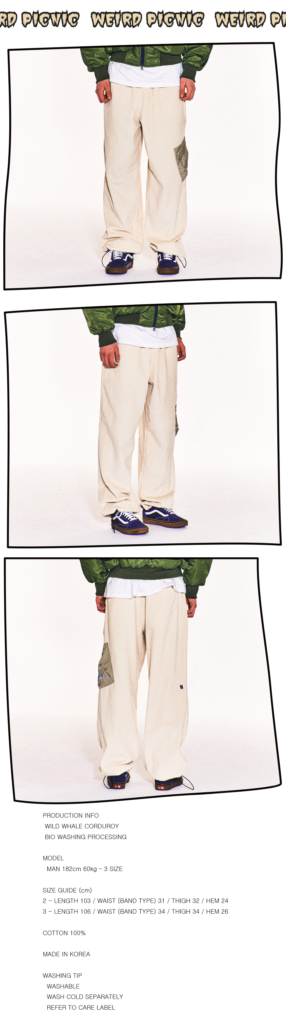 【BAON】23FW★ [BAONHAUS] Pomp corduroy cargo banding pants HBER Men's Baggy Corduroy Pants Drawstring Elastic Waist