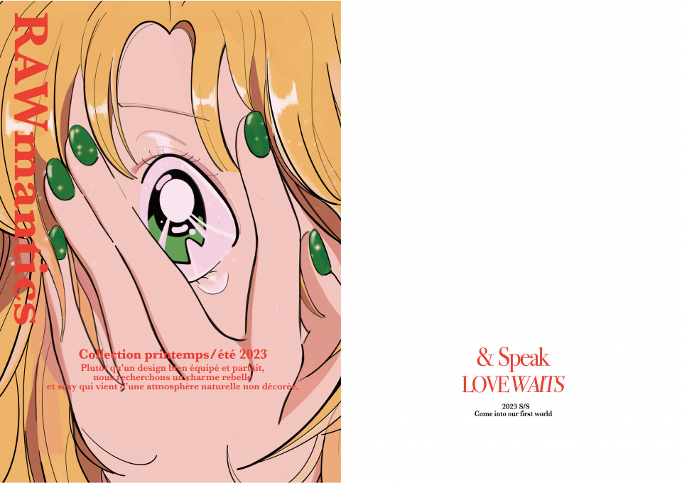 로맨틱스(RAWMANTICS) & SPEAK LOVE WAITS 애니메이션 투웨이 백 블랙