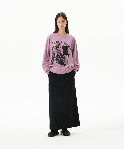 DON’T PANIC PIGMENT SWEATSHIRT PINK(MG2DSMM441A)
