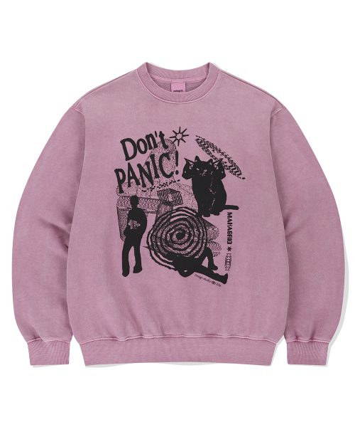 DON’T PANIC PIGMENT SWEATSHIRT PINK(MG2DSMM441A)