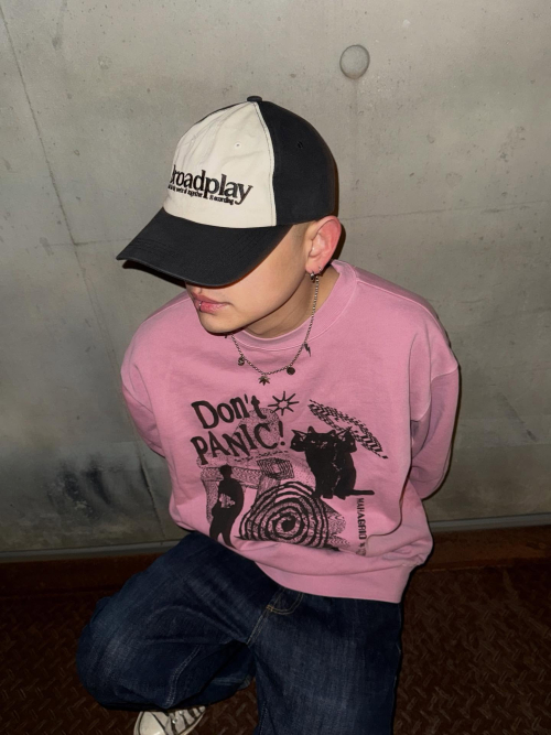 DON’T PANIC PIGMENT SWEATSHIRT PINK(MG2DSMM441A)