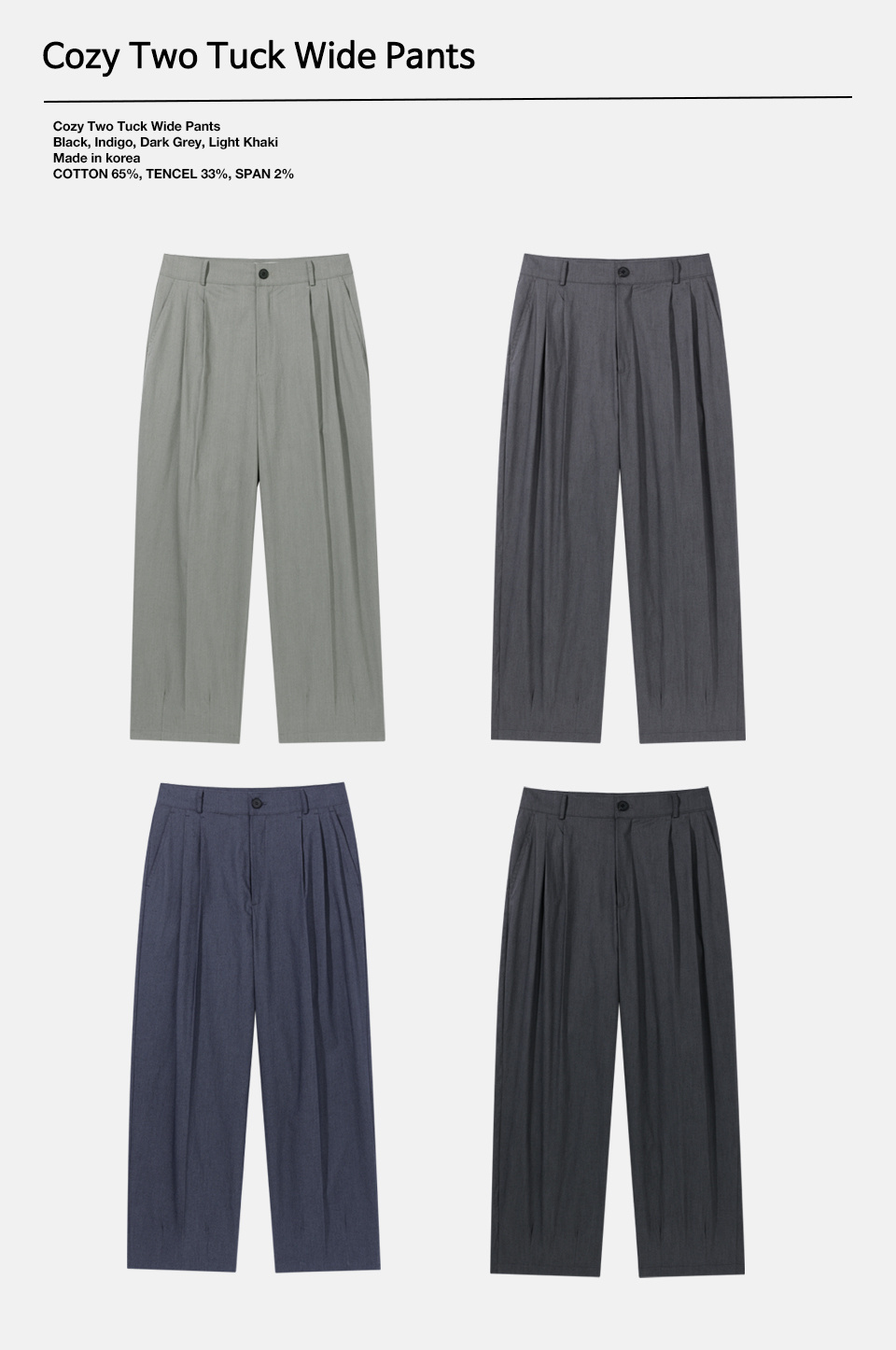 【COSYHARU】Maison two tuck back banding slacks Maison Two-Tuck Back-Banding Slacks - COSYHARU | 60% - Asian