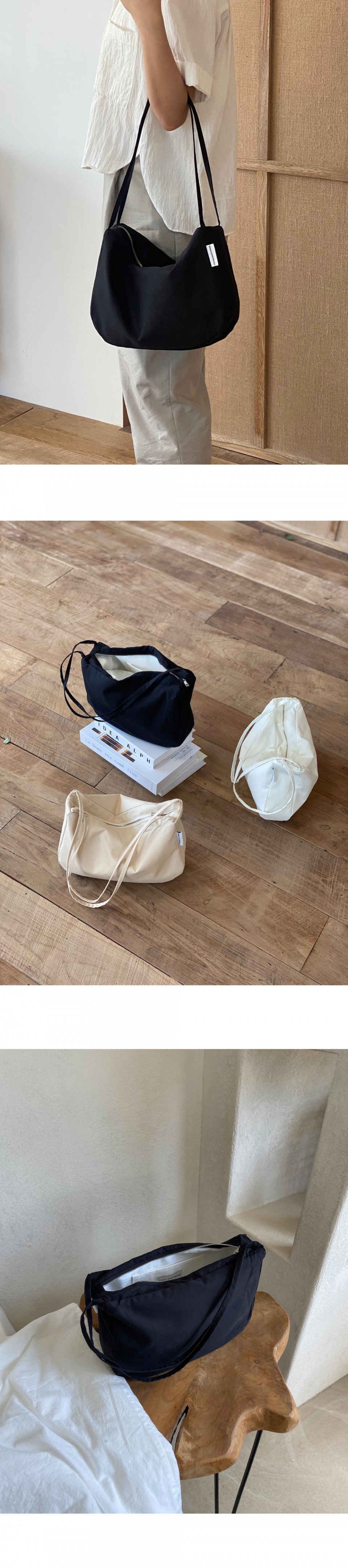 MUSINSA | MUCU AND EBONY Mellow bag _ Black Mellow bag black