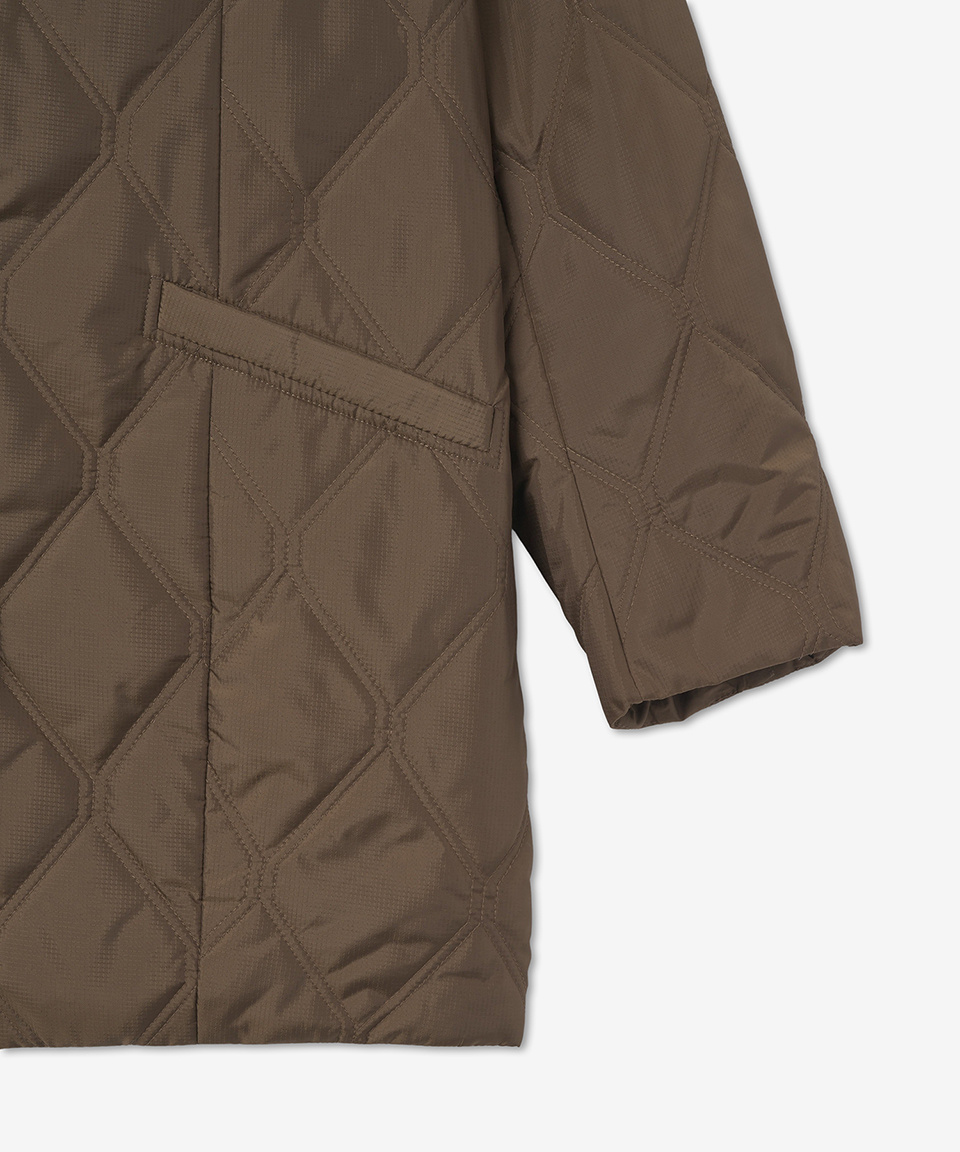 MUSINSA | GANNI Lip Stop Quilted Jacket - Brown / F7328377