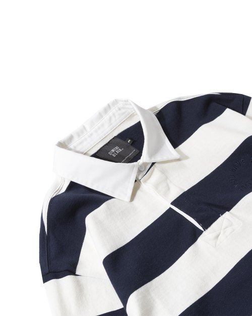 ASI STRIPE RUGBY SHIRT_NAVY&WHITE