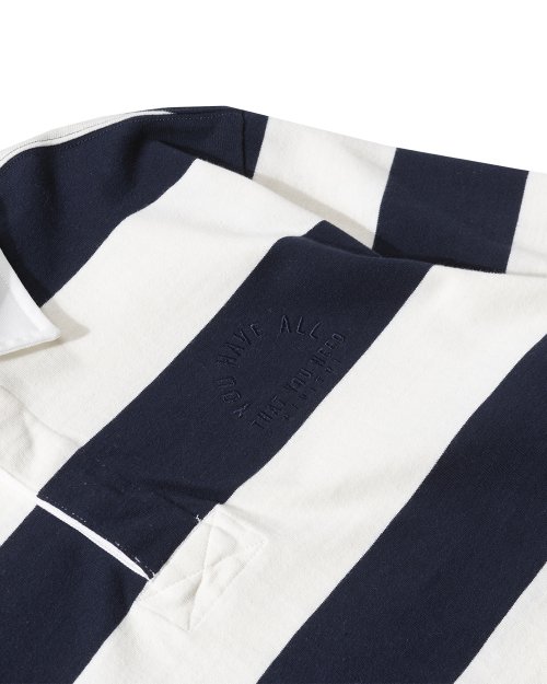 ASI STRIPE RUGBY SHIRT_NAVY&WHITE