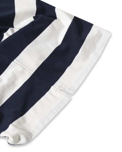 ASI STRIPE RUGBY SHIRT_NAVY&WHITE