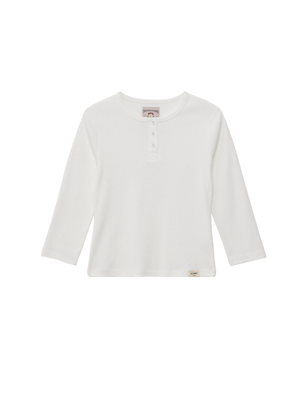 ◆GLOWNY◆ 34 BUTTON FLY TEE GRAY 23T0013 MUSINSA | GLOWNY 3/4 BUTTON FLY TEE (WHITE)