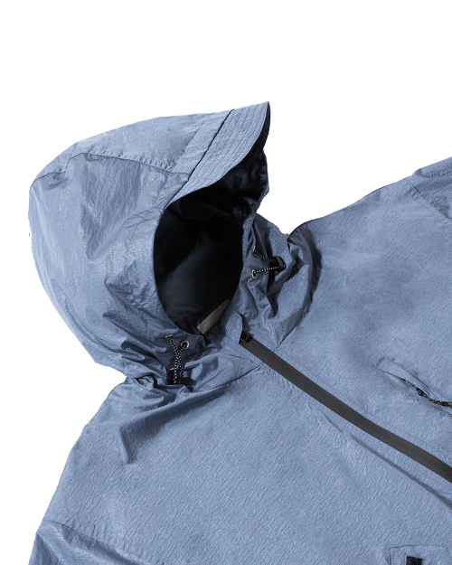 ASI 2WAY NYLON METAL WINDBREAKER_STEAL BLUE