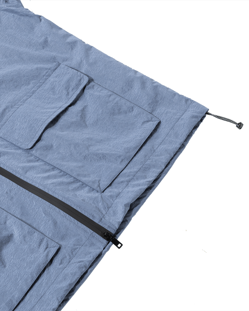 ASI 2WAY NYLON METAL WINDBREAKER_STEAL BLUE