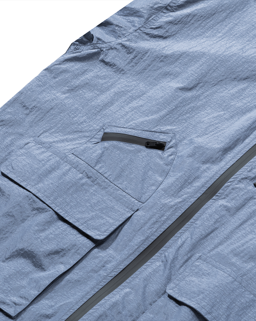 ASI 2WAY NYLON METAL WINDBREAKER_STEAL BLUE