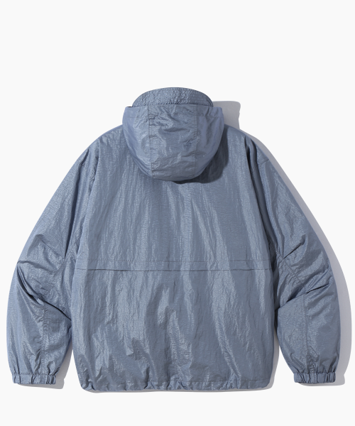 ASI 2WAY NYLON METAL WINDBREAKER_STEAL BLUE