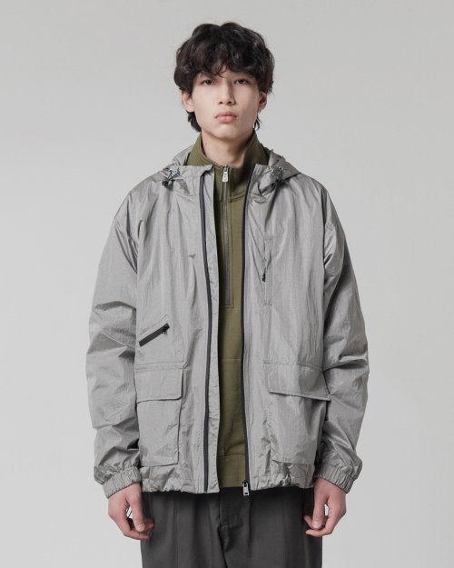 ASI 2WAY NYLON METAL WINDBREAKER_METAL GRAY