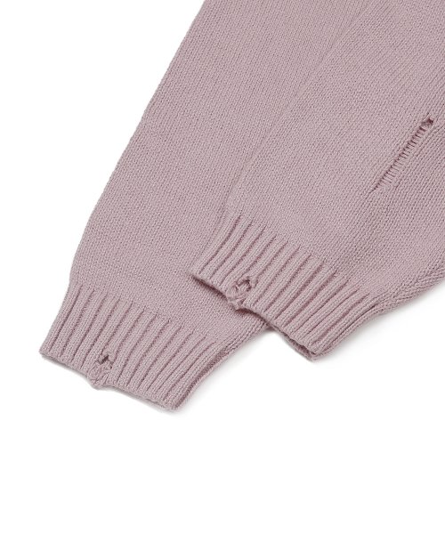 XTK037 보운 니트 집업 (VINTAGE PINK)