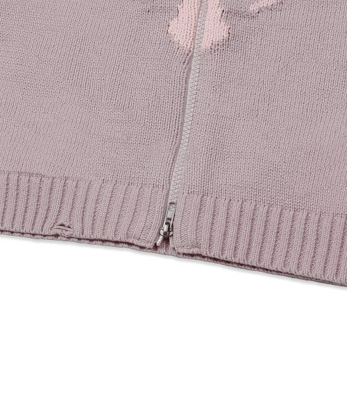XTK037 보운 니트 집업 (VINTAGE PINK)