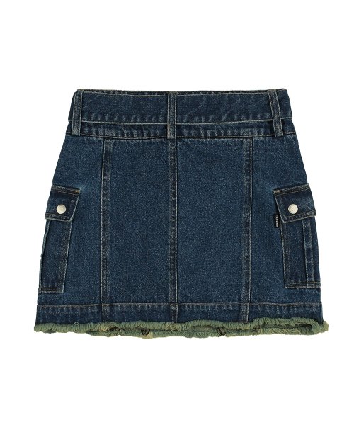 [NF] LOW-RISE CARGO MINI SKIRT (DEEP BLUE)_F23QD820