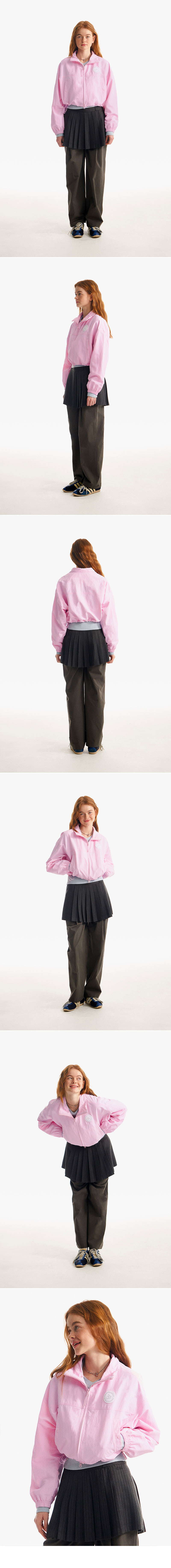 MUSINSA | KIRSH Doodle Cherry Crop Windbreaker [Pink]