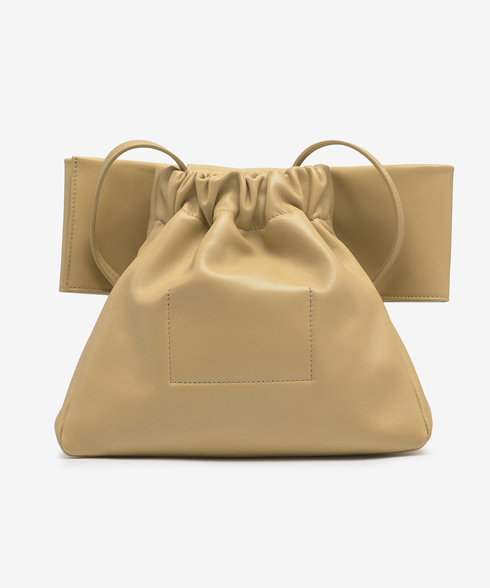 MUSINSA | JIL SANDER Medium Bow Ribbon Shoulder Bag - Golden