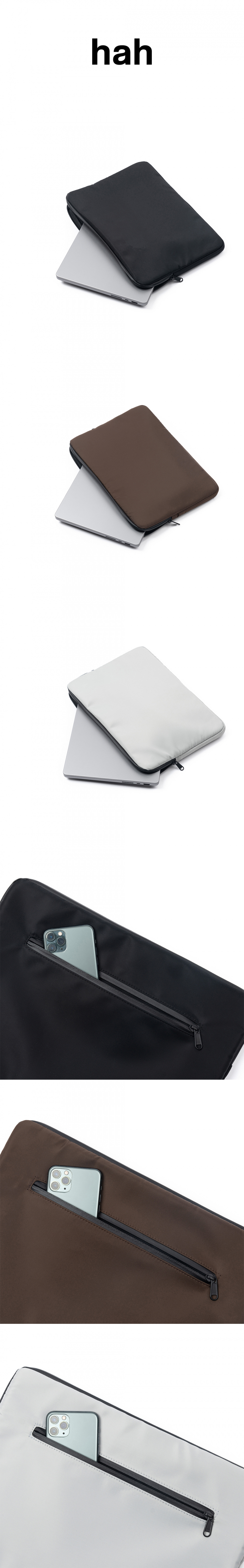 MUSINSA | HAH ARCHIVE Cushioned Nylon Laptop Case 15-Inch