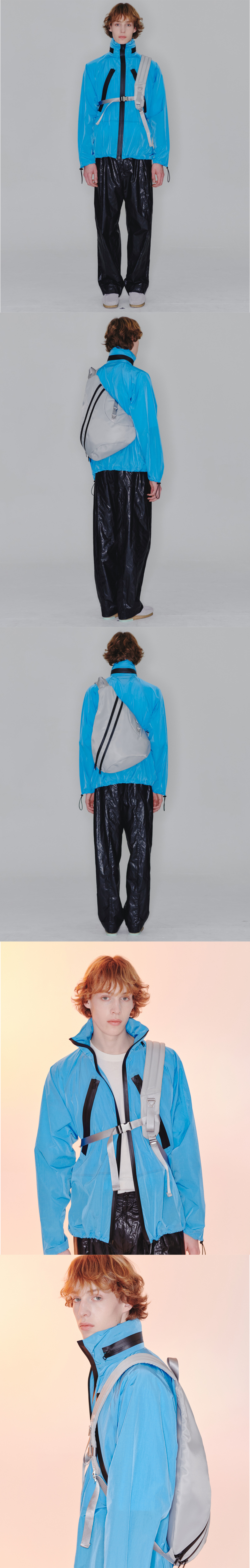 MUSINSA | HAH ARCHIVE Hybrid Messenger Bag (Silver)