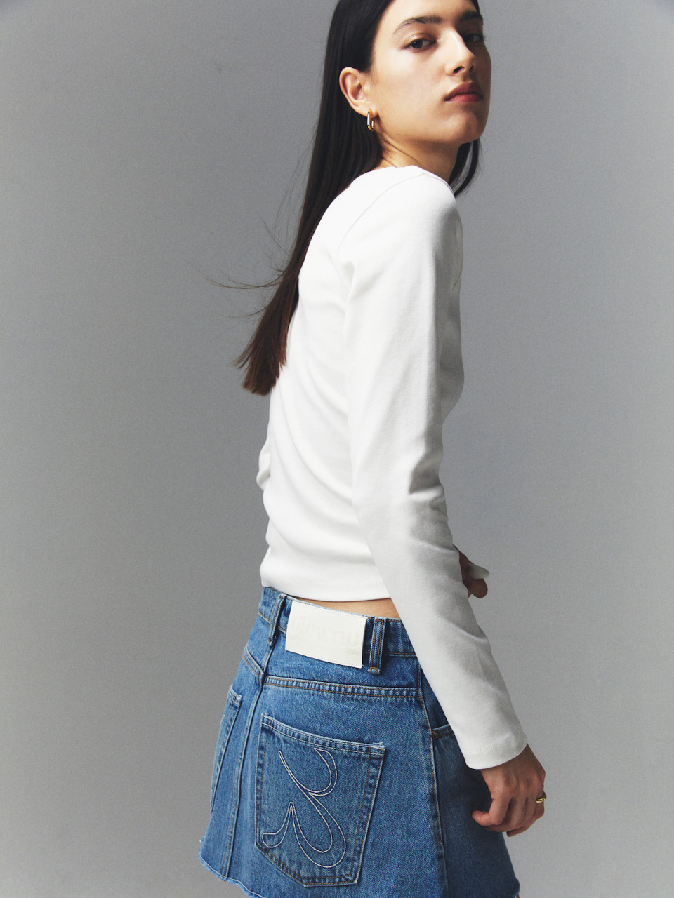 ◆GLOWNY◆ G MODAL LONG SLEEVE WHITE GC24WTLS003WH C2 Sport Performance Long Sleeve T Shirt 5104 White | Jiffy